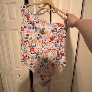 Chic Soul Floral One-Shoulder Swimsuit